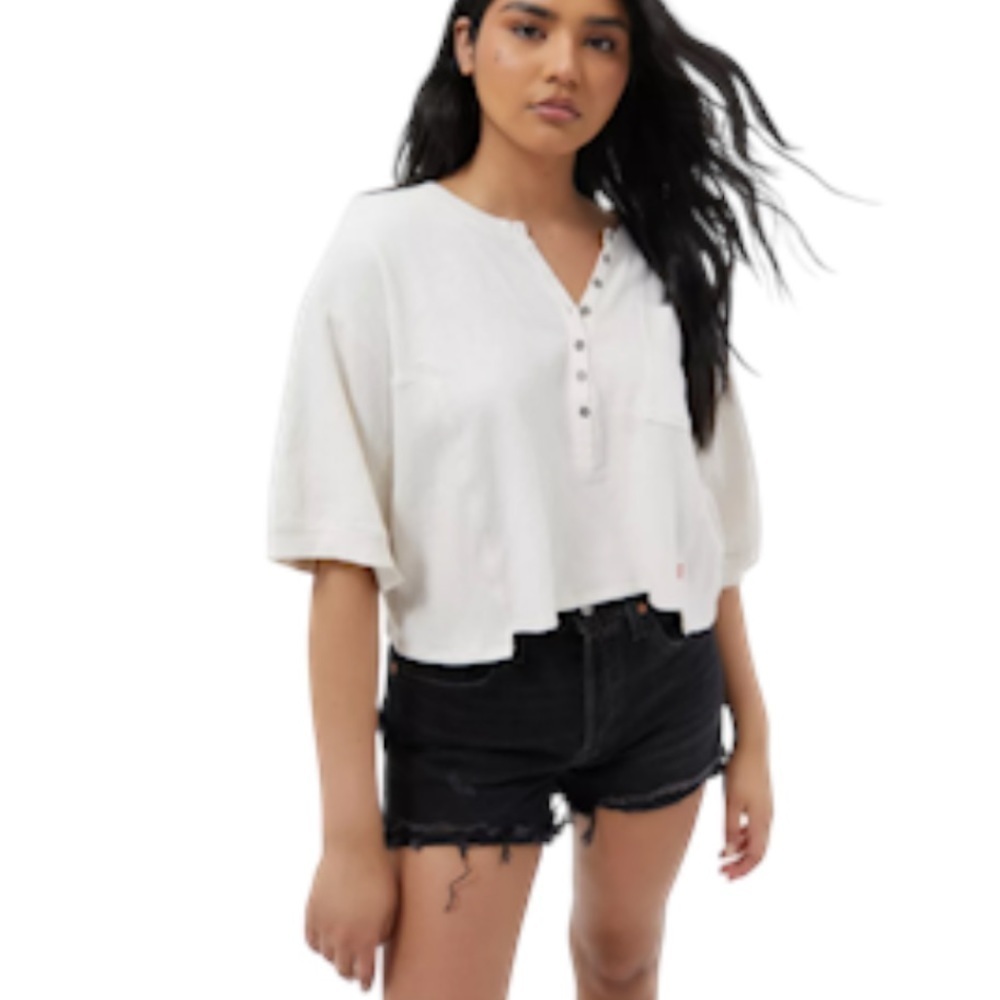 Levi's 501 Shorts 30 Black Raw Frayed Hem Coastal Cowgirl Back to School